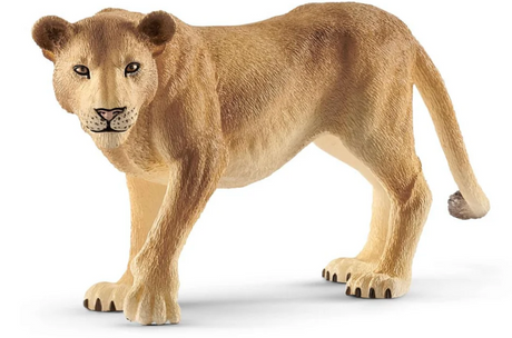 Lioness figurine showing a realistic female lion with detailed fur and face, perfect for ages 3 and up.