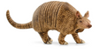Armadillo figurine with thick scaly carapace, long nose, and detailed texture inspired by South American wildlife.