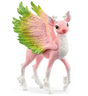 Bayala | Magic Deer Calf with pink coat, white legs, large pink and green wings, and tiny antlers.