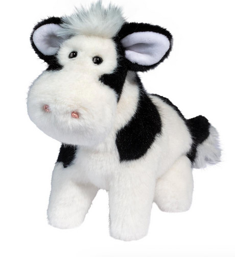 Soft and cuddly plush toy of Cow Gladys with black and white fur, perfect for cozy playtime, Muzzles | Cow Gladys.