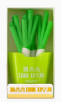 Set of green onion shaped erasers in a bright green holder, perfect for adding fun to your desk supplies.