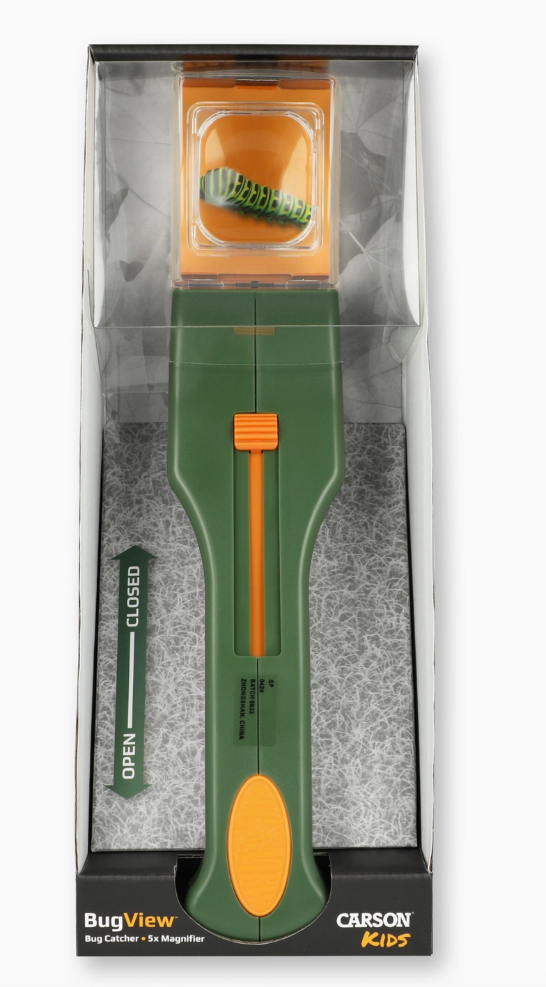 Bug View Bug Catcher with 5x magnifier for safe and close observation of insects, designed for kids and beginners.