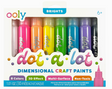 Set of 8 bright dimensional craft paints in squeeze bottles for 3D effects on multiple surfaces, safe for kids 6 and up