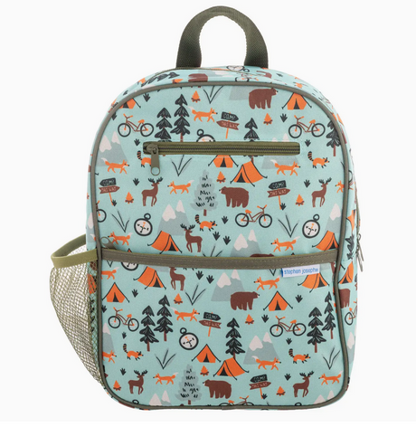 Junior backpack for kids with outdoor animal and nature design, padded back, adjustable straps, and multiple pockets for essentials.