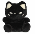 Black Sesame Meowchi plush with soft black fur and cute embroidered facial details, a charming kawaii companion.