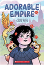 Cover of Adorable Empire graphic novel showing a girl surrounded by small magical creatures in a city park setting
