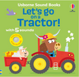 Children's sound book featuring a tractor and farm animals with interactive sound buttons for ages 1 to 3.