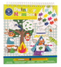 Spiral bound Paint by Numbers kit with 10 adventure animal scenes, paint palettes, and brush for creative fun.
