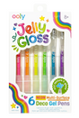 Set of six neon jelly gloss gel pens for adding raised, colorful designs on multiple surfaces, ideal for crafts and decorations