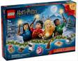 LEGO Harry Potter Advent Calendar 2025 with festive minifigures wearing Christmas sweaters and magical mini builds