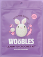 Purple pouch packaging of a beginner crochet kit featuring Jojo the Bunny with all materials included for easy crafting.