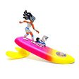 Surfer Dudes Legends mini-surfer toy with colorful board, rider figure, and pet, designed for fun beach wave play.