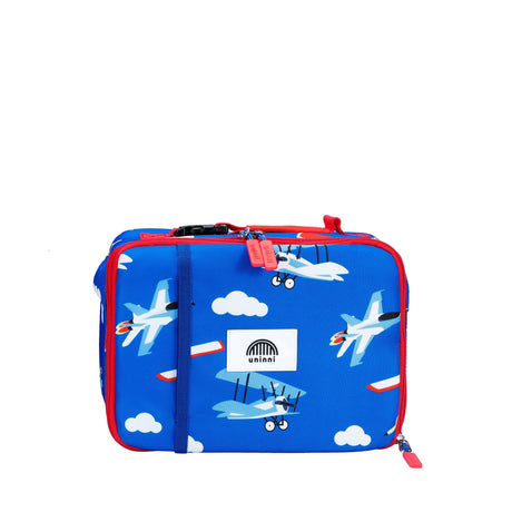 Lunch Bag | Airplane with PEVA insulation, multiple compartments, removable divider, and airplane design for kids' lunches.