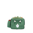 Toddler Lunchbag Dinosaur in green with padded handle, insulated main compartment, and side water bottle pocket.