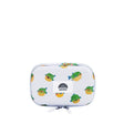 Pencil Case | Pufferfish with durable zippered compartments and playful green pufferfish design on white background.