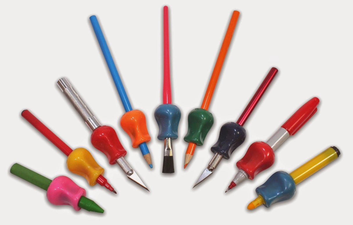 Original Pencil Grip in assorted colors fits pencils, pens, crayons, and markers for improved handwriting comfort.