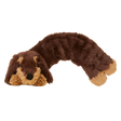 Soft plush neck wrap shaped like a brown dachshund, scented with French lavender for warmth and comfort