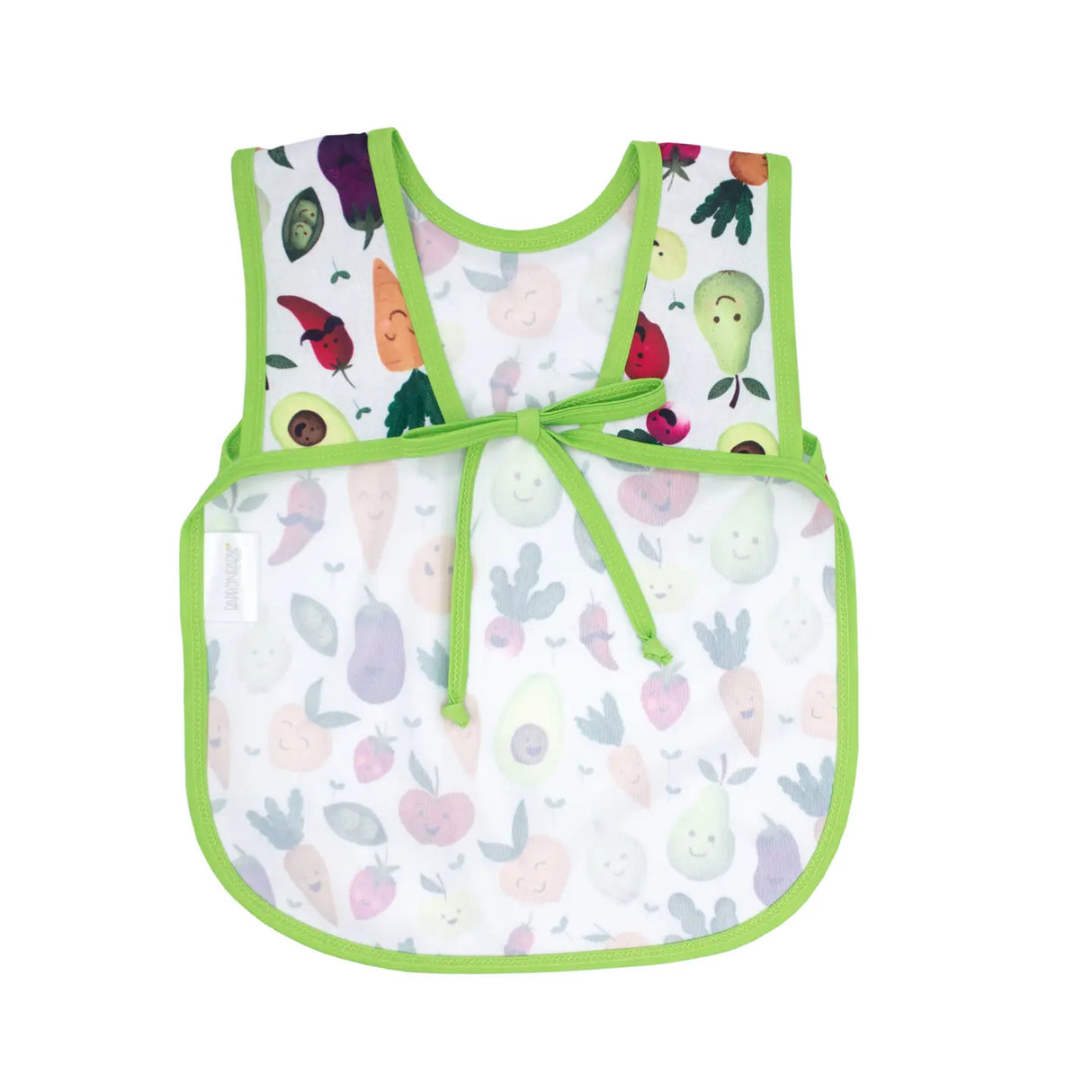 Bapron | Market Fresh 6M-3T toddler bib-apron with waterproof, stain-resistant fabric and adjustable ties for mealtime and play.