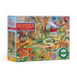 20pc Fairy Cottage Puzzle featuring autumnal fairyland with children, forest animals, and a tiny cottage in vibrant colors.