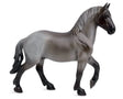 Blue Roan Brabant model horse showing detailed blue roan coat and strong draft horse build in 1:12 scale.