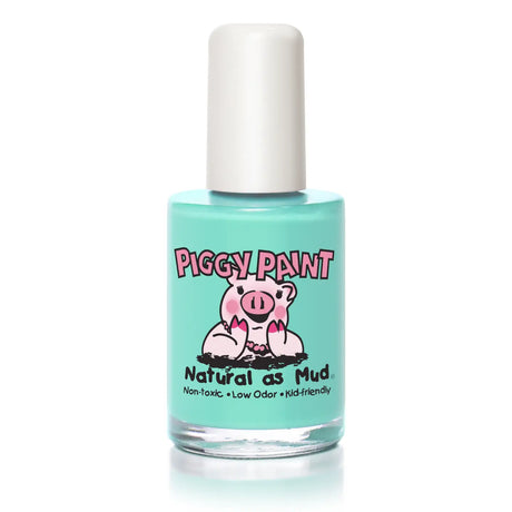 Nail Polish Sea Ya Later bottle with turquoise water-based, non-toxic, cruelty-free polish, kid-friendly and durable finish.