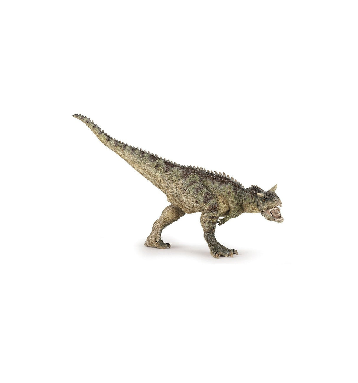 Carnotaurus dinosaur toy with detailed texture and open mouth, perfect for imaginative play and adventure.