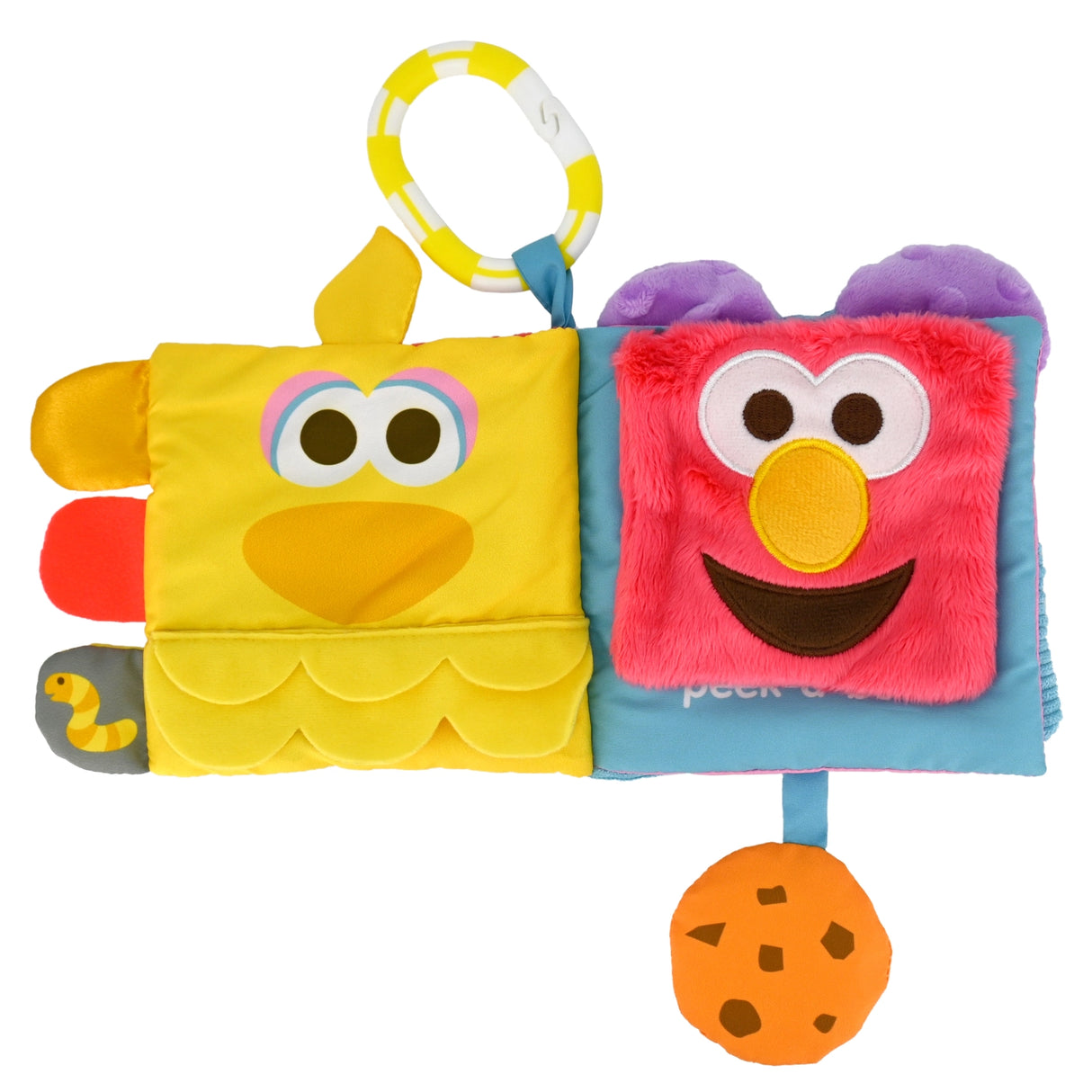 Sesame Street | Soft Book featuring Big Bird, Elmo, sensory textures, and interactive elements for toddlers and babies.