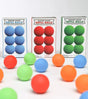 Slingshot Refill Balls in blue, red, and green soft foam balls packaged for ages 4 and up for safe slingshot play.