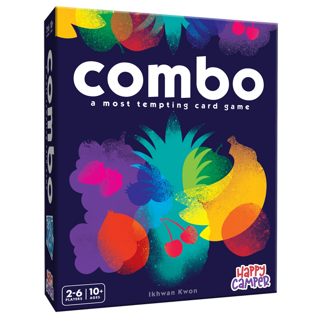 Combo a Most Tempting Card Game box featuring colorful fruit illustrations for a family-friendly card game experience.