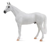 Fleabitten Grey Thoroughbred model horse with white coat and subtle gray speckles in 1:12 scale for ages 4+ years.