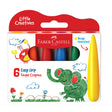 Little Creatives Easy Grip Crayons pack of 6 thick, easy-to-hold finger crayons in bright colors for toddlers.