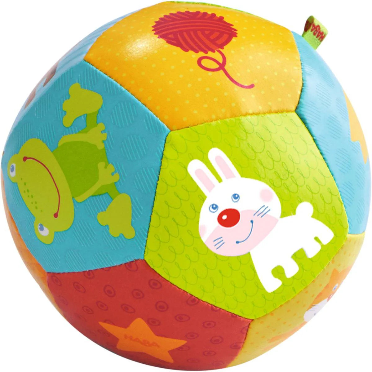 Soft colorful Baby Ball | Animal Friends with playful animal prints for motor skill and hand-eye coordination development.