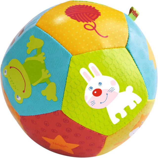 Soft colorful Baby Ball | Animal Friends with playful animal prints for motor skill and hand-eye coordination development.