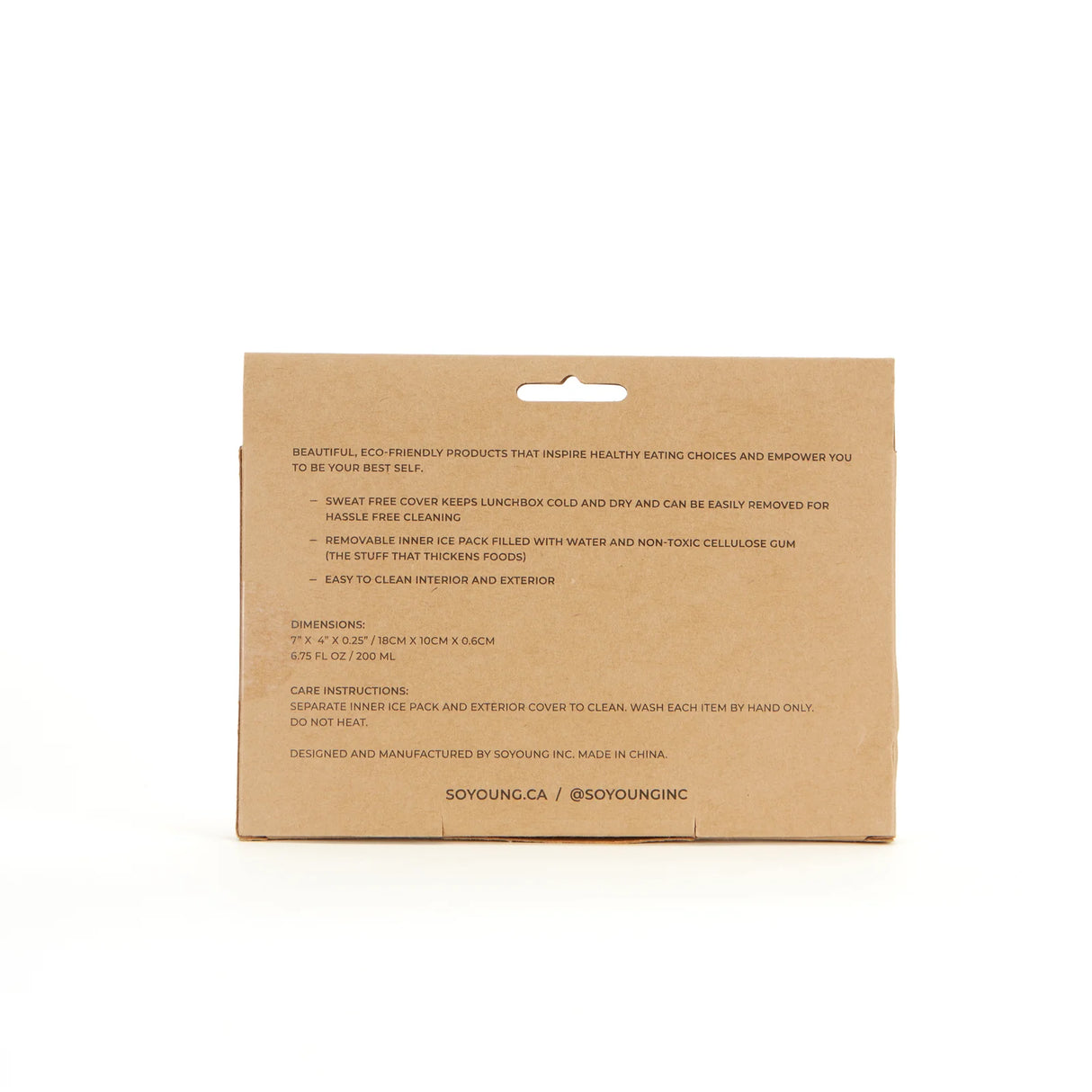 No Sweat Ice Pack Robot Playdate packaging showing eco-friendly, washable, condensation-free lunch cooler features.