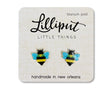 Honey Bee Earrings featuring handmade honey bee design with titanium posts, hypoallergenic and water-resistant finish.