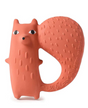 Cyril Squirrel Fox Teether made of natural rubber with textured tail handle, safe and soothing for babies’ gums.