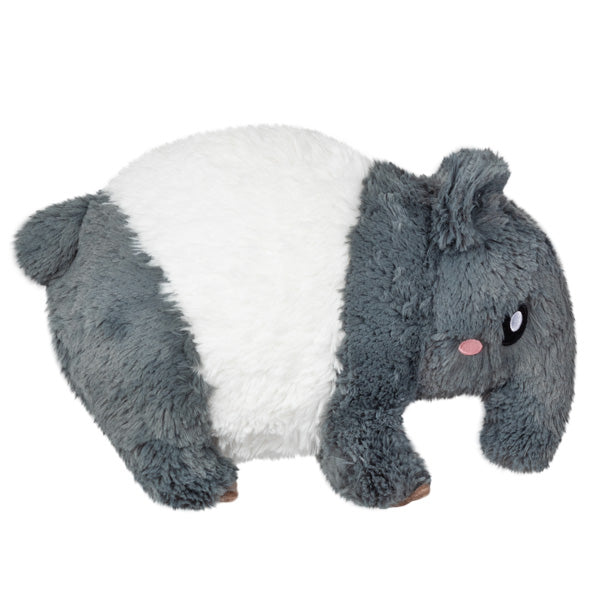 Tapir Mini plush toy showing soft grey and white fur with tiny plush feet, perfect for all ages and collections.