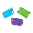 Water Wiggler Mini Glitter in blue, green, and purple with sparkling glitter for fidget fun and stress relief.