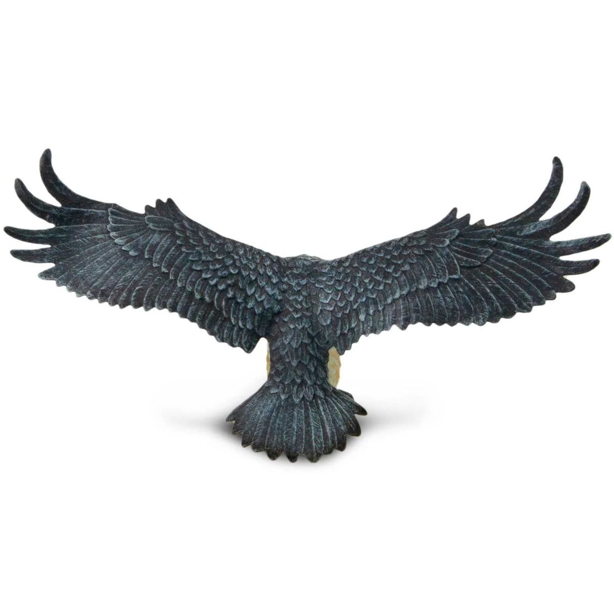 Bearded Vulture toy figure showing detailed spread wings and tail in a flying pose from above.