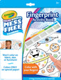Color Wonder | Fingerprint Activity book with ink pad tray showing colorful fingerprint painting on special paper.
