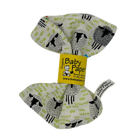Baby Paper | Organic Sheep made with 100% certified organic material, featuring a crinkly sheep design for sensory play.