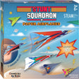 Stunt Squadron Paper Airplanes kit box featuring colorful paper planes and two airplane launchers for kids ages 6 and up.