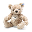 Teddy Bear Paddy plush with light golden-brown mohair fur, white chest piece, and posable limbs, handcrafted and child-safe.