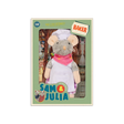 Sam & Julia | The Baker plush mouse wearing a baker's hat, dress, and apron in packaging.