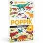 Poppik Discovery Poster Dinosaurs with vibrant colors, XXL poster, and over 30 stickers for fun dinosaur learning.