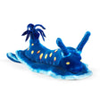 Blue Nudibranch Finger Puppet is a soft, weighted sea creature toy with bright blue and yellow colors.