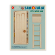 Sam & Julia DIY Little Mouse Door wooden miniature set with door, ladder, and letterbox ready for painting and decorating.