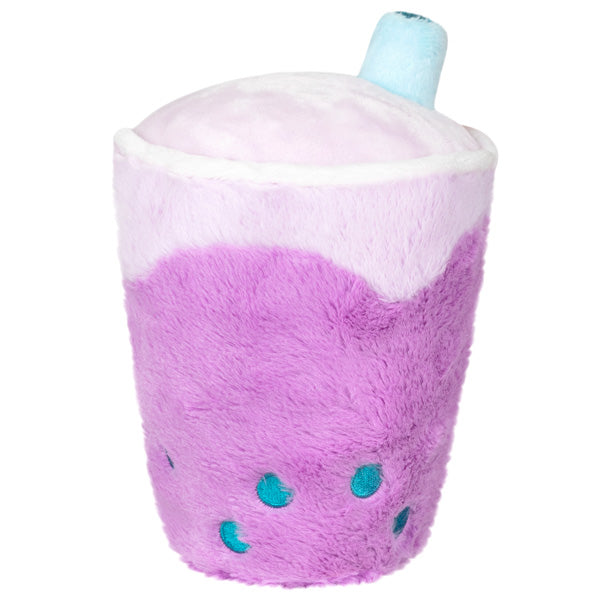 Plush Bubble Tea Snackers toy in purple with smiling face, perfect soft gift for boba fans, kids, and bubble tea lovers.