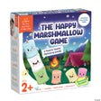 The Happy Marshmallow Game box featuring colorful marshmallow characters and a campfire scene for ages 2 and up.