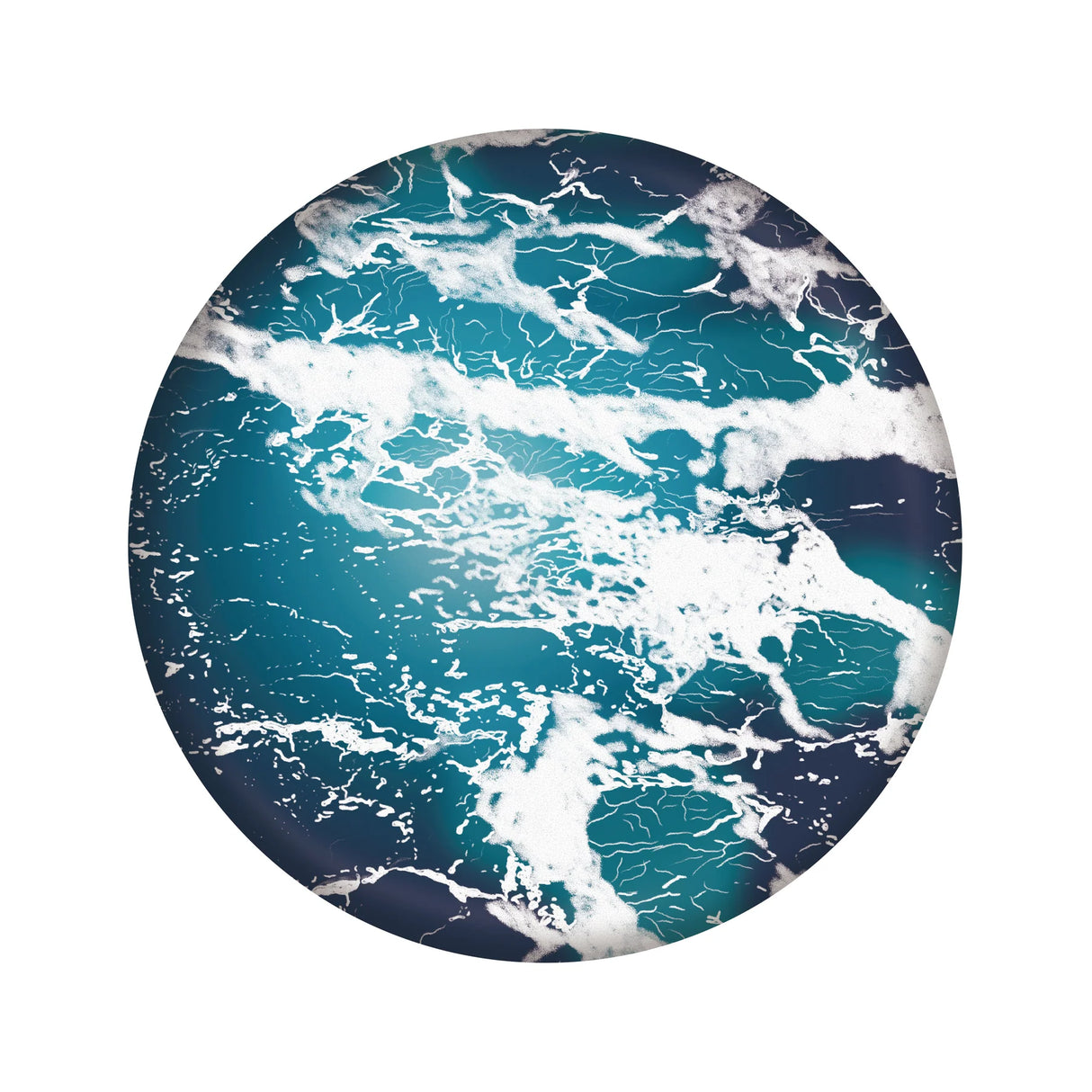 Waboba Wingman Disc PRO flying disc with blue and white splash design, flexible and foldable for precise long-range play.